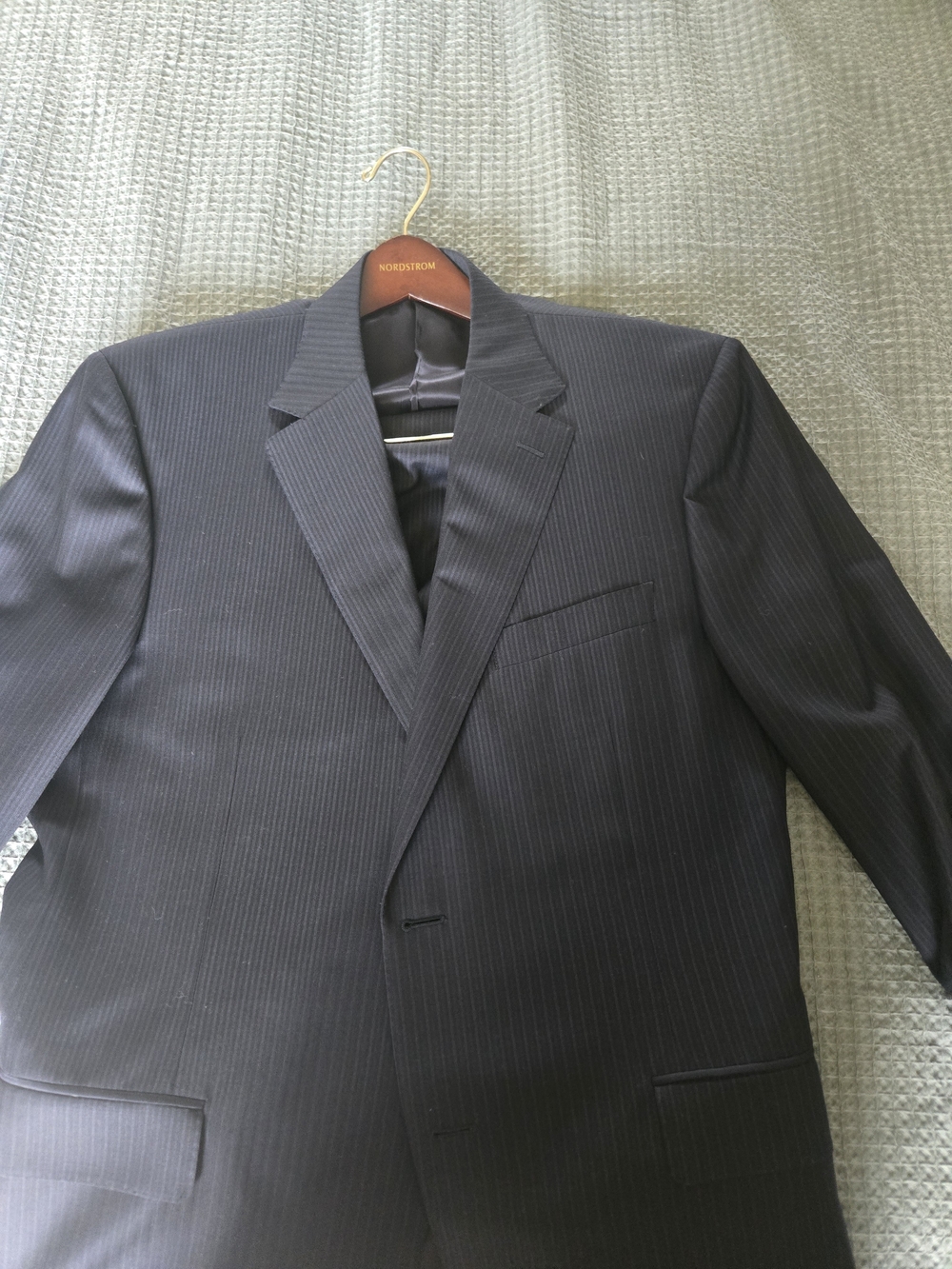 Canali Men's Charcoal Pinstripe Suit Jacket